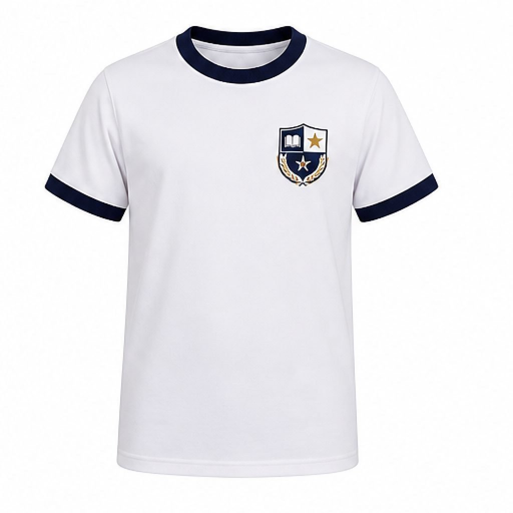 Camiseta escolar manga curta — Malhas Petters, malharia em Lucas do Rio Verde/MT